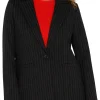 BUTTON FRONT BOYFRIEND BLAZER