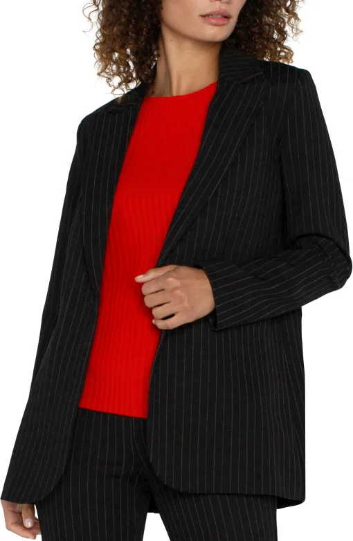 BUTTON FRONT BOYFRIEND BLAZER