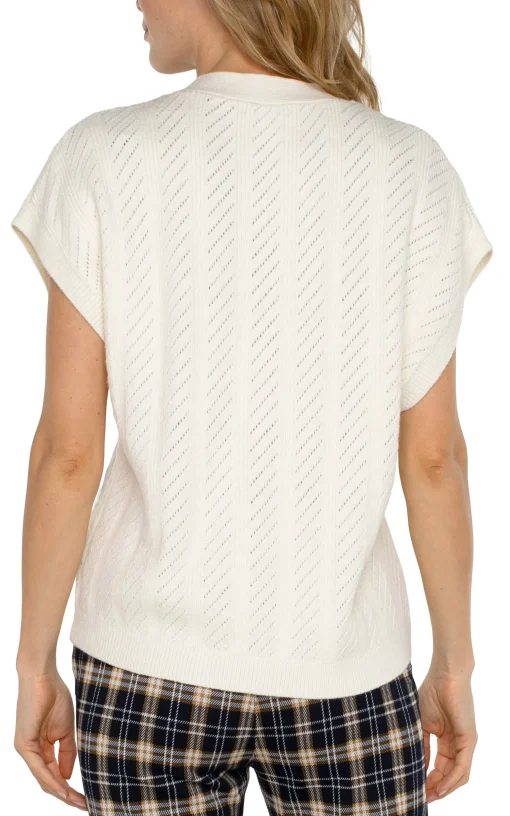 BUTTON FRONT SWEATER VEST