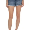 CHRISTINE HI-RISE ECO A-LINE FRAY SHORT