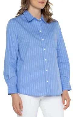 CLASSIC BUTTON FRONT POPLIN SHIRT