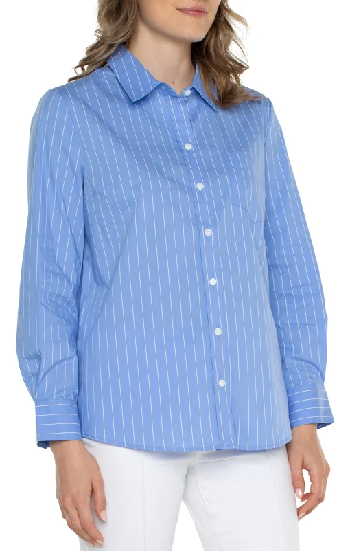 CLASSIC BUTTON FRONT POPLIN SHIRT