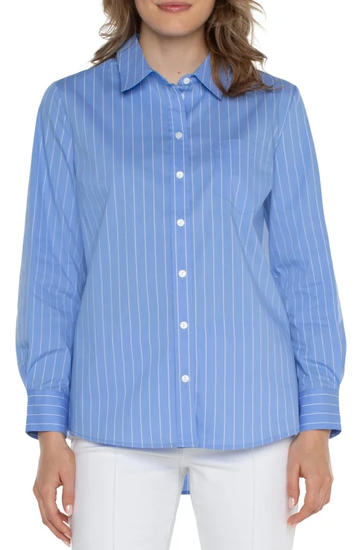 CLASSIC BUTTON FRONT POPLIN SHIRT