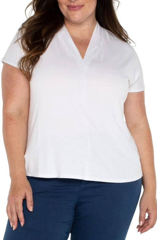 DOLMAN SLEEVE KNIT TOP WITH SHAWL COLLAR