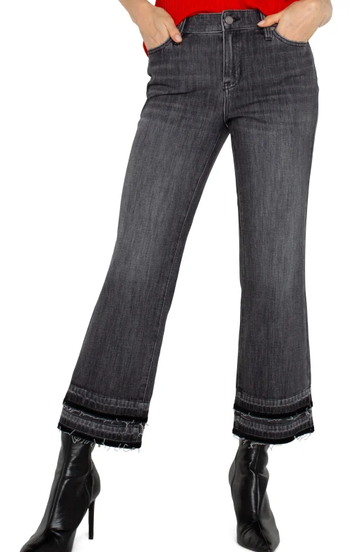 HANNAH CROP FLARE WITH LET DOWN HEM