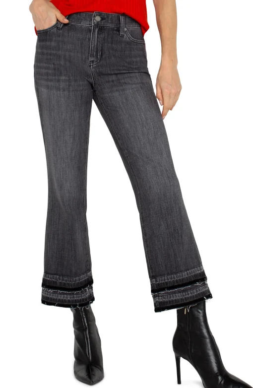 HANNAH CROP FLARE WITH LET DOWN HEM