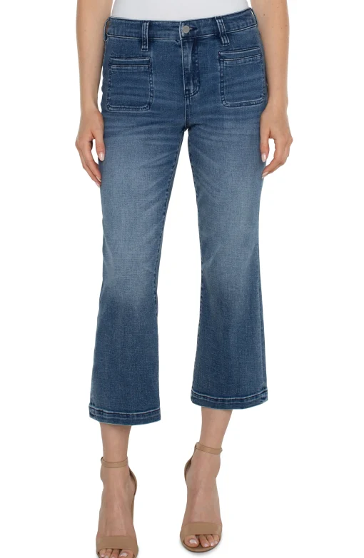 HANNAH CROP FLARE WITH WELT POCKETS - ECO