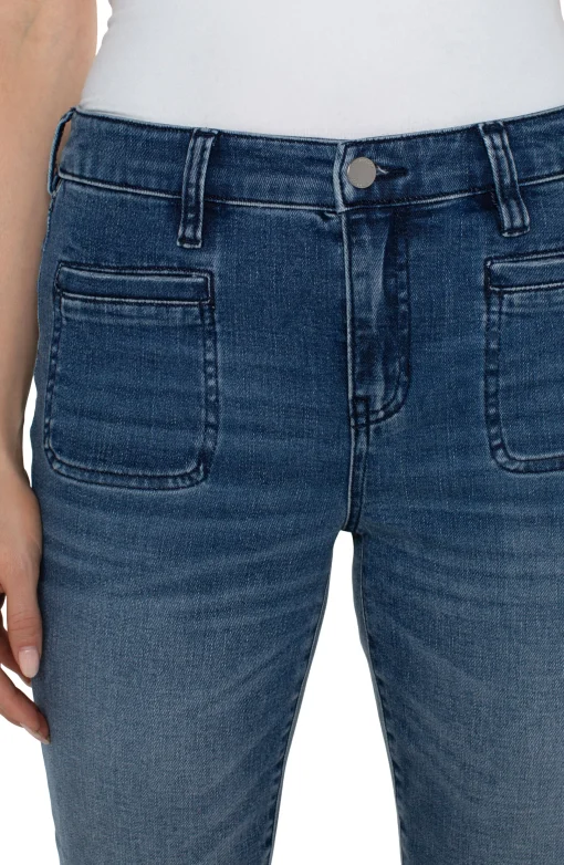 HANNAH CROP FLARE WITH WELT POCKETS - ECO