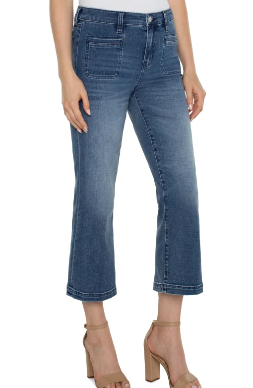 HANNAH CROP FLARE WITH WELT POCKETS - ECO
