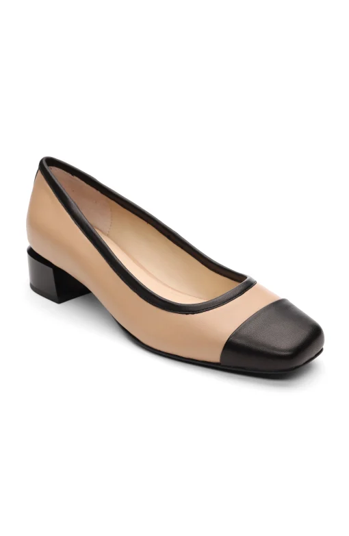 IRVINE ROUNDED TOE SLIP ON WITH BLOCK HEEL