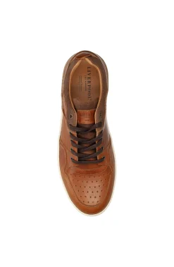 LAUNCH TEXTURED LEATHER SNEAKER