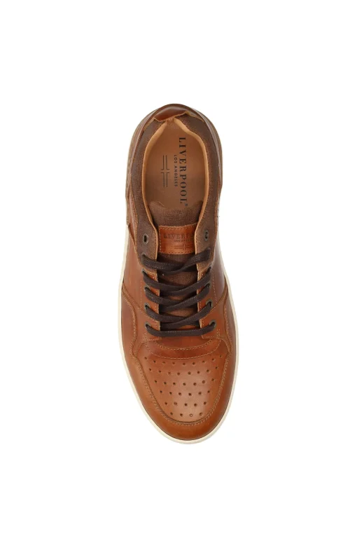 LAUNCH TEXTURED LEATHER SNEAKER