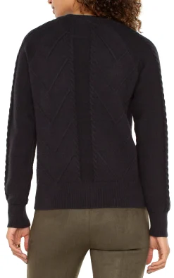 LONG SLEEVE CREW NECK RAGLAN SWEATER
