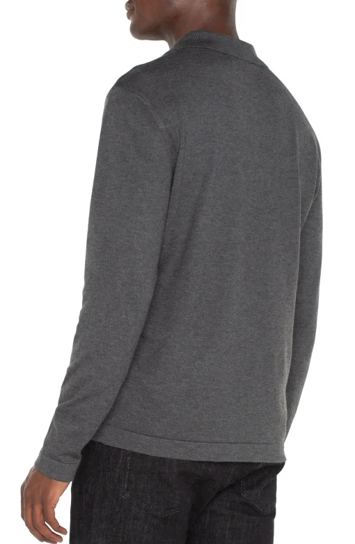 LONG SLEEVE KNIT POLO