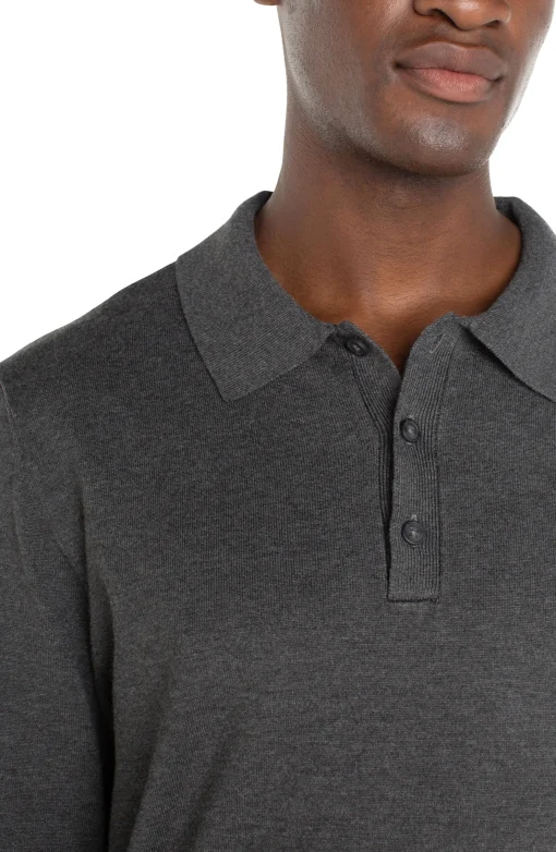 LONG SLEEVE KNIT POLO