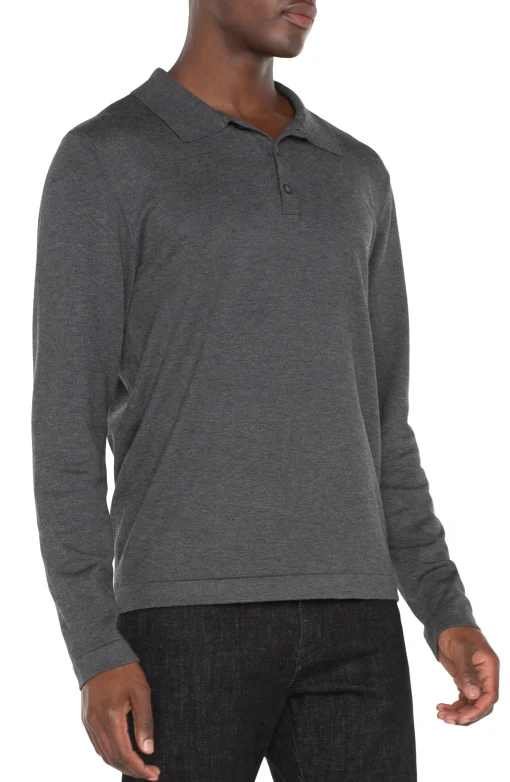 LONG SLEEVE KNIT POLO