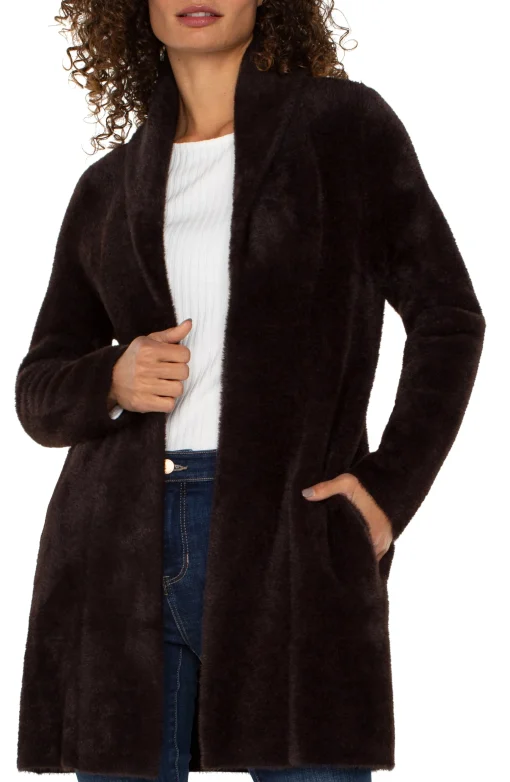 OPEN FRONT COATIGAN SWEATER