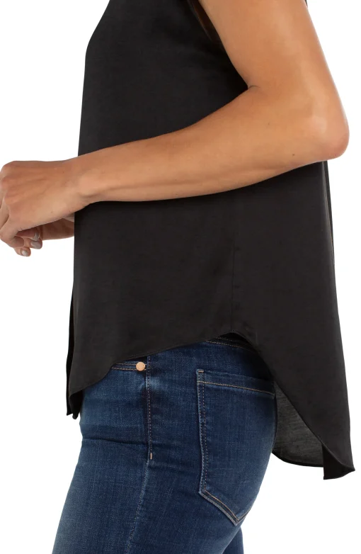 PETITE BUTTON FRONT DOLMAN SLEEVE BLOUSE