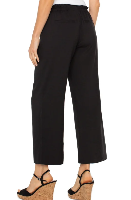 PULL-ON TIE WAIST WIDE LEG ANKLE