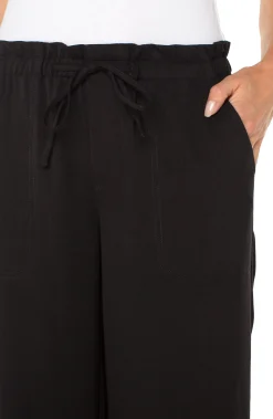 PULL-ON TIE WAIST WIDE LEG ANKLE