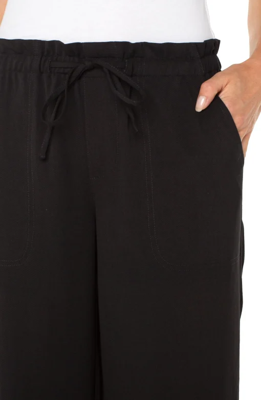 PULL-ON TIE WAIST WIDE LEG ANKLE