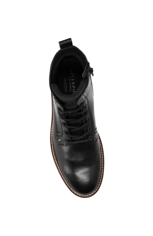 RICHARD BURNISHED LEATHER LACE UP BOOT