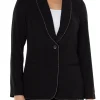 SHAWL COLLAR BLAZER WITH CHAIN DETAIL