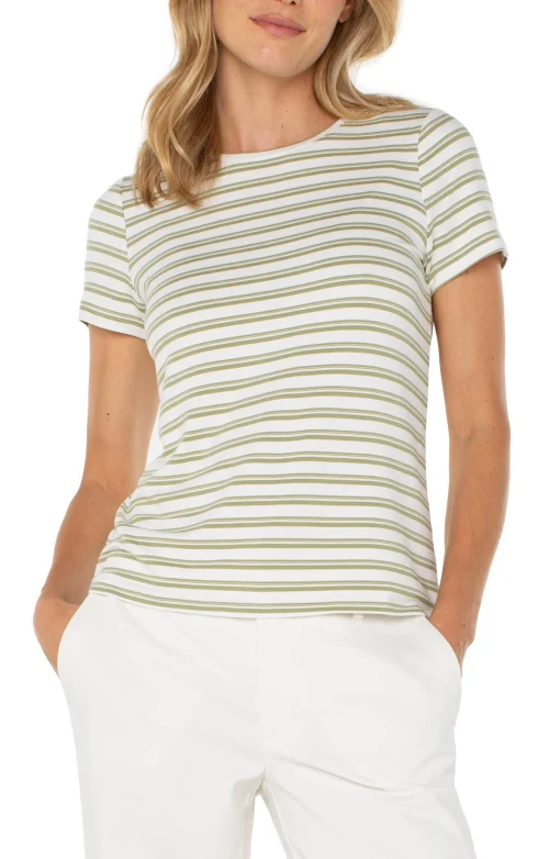 SHORT SLEEVE CREW NECK CLASSIC KNIT TEE