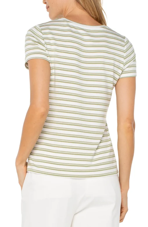 SHORT SLEEVE CREW NECK CLASSIC KNIT TEE
