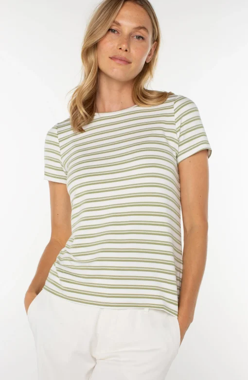 SHORT SLEEVE CREW NECK CLASSIC KNIT TEE