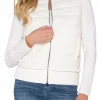 SLEEVELESS QUILTED FULL ZIP SWEATER VEST