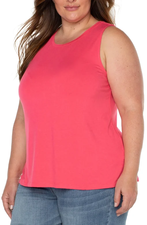 SLEEVELESS SCOOP NECK TANK