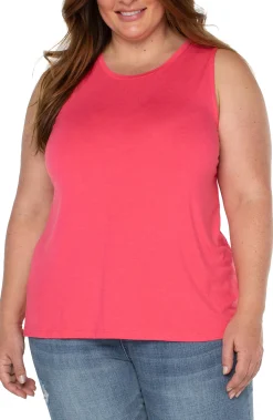 SLEEVELESS SCOOP NECK TANK