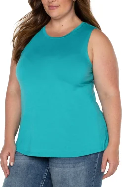 SLEEVELESS SCOOP NECK TANK