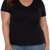 SLIM FIT V-NECK SLUB KNIT TEE