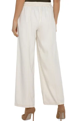 WIDE LEG TROUSER WITH ELASTIC WAISTBAND