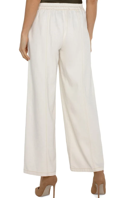 WIDE LEG TROUSER WITH ELASTIC WAISTBAND